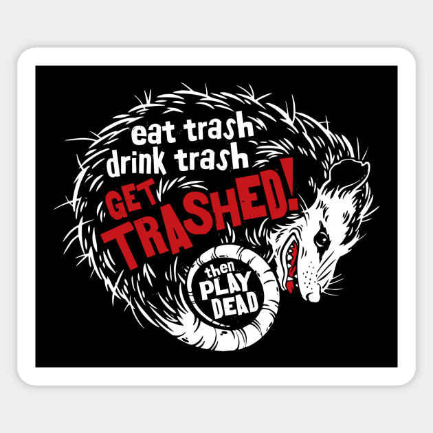 Get Trashed! Sticker by Northern Fringe Studio